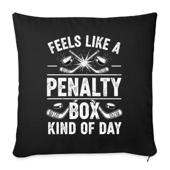hockey - Sofa pillowcase 17,3'' x 17,3'' (45 x 45 cm) - black - Front