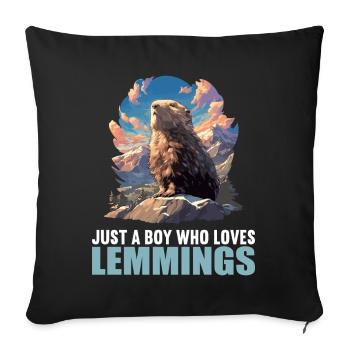 Lemmings Lemming - Sofa pillowcase 17,3'' x 17,3'' (45 x 45 cm) - black - Front