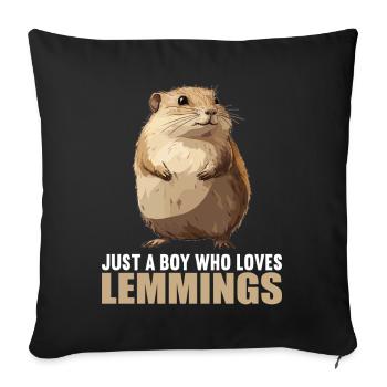 Lemmings Lemming - Sofa pillowcase 17,3'' x 17,3'' (45 x 45 cm) - black - Front