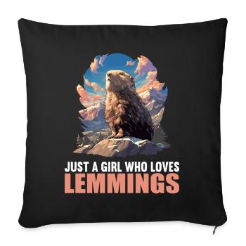 Lemmings Lemming - Sofa pillowcase 17,3'' x 17,3'' (45 x 45 cm) - black - Front