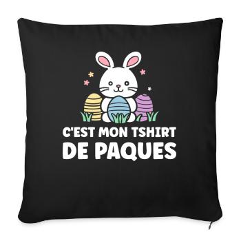 hUMOUR EASTER - Sofa pillowcase 17,3'' x 17,3'' (45 x 45 cm) - black - Front