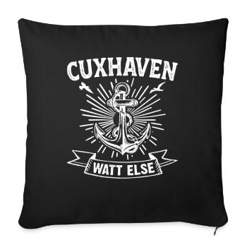 CUXHAVEN WATT ELSE MER DE Wadden Mer du Nord Drôle - Housse de coussin décorative 45 x 45 cm - noir - Devant