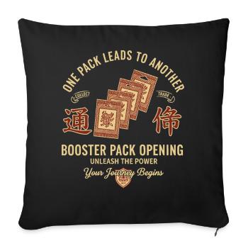 One Pack Leads To Another Booster Pack Opening - Sofa pillowcase 17,3'' x 17,3'' (45 x 45 cm) - black - Front