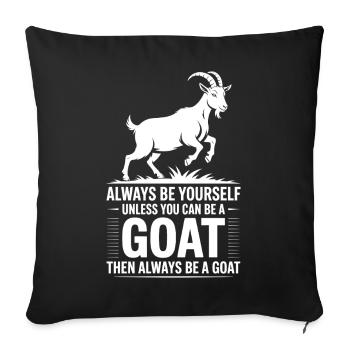 Dictions de chèvre Chèvres Drôle de cadeau de chèvre - Housse de coussin décorative 45 x 45 cm - noir - Devant