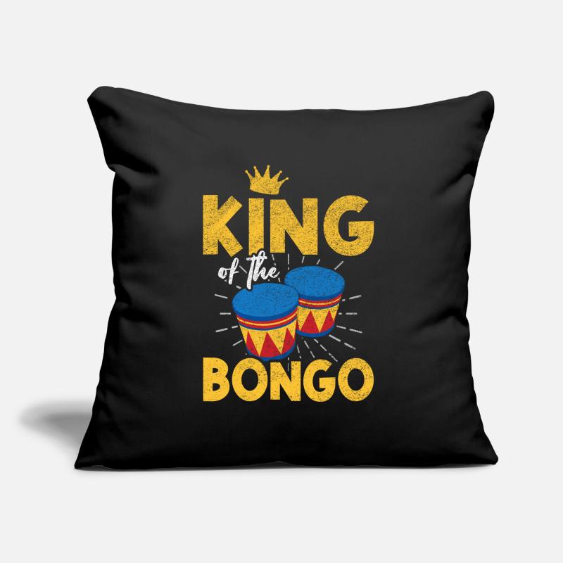 King Bongo Retro Percussion Conception Housse de coussin décorative 45 x 45 cm