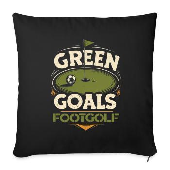Footgolf Soccer Golf - Sofa pillowcase 17,3'' x 17,3'' (45 x 45 cm) - black - Front