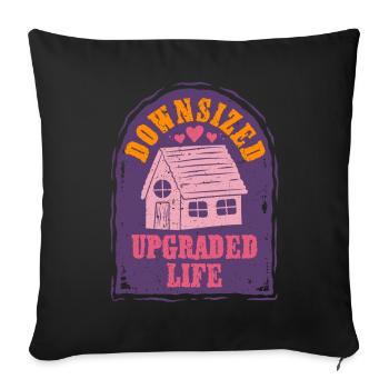 Tiny House - Sofa pillowcase 17,3'' x 17,3'' (45 x 45 cm) - black - Front