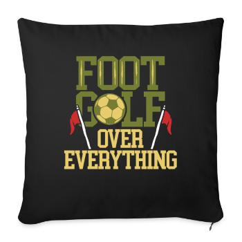 Footgolf Soccer Golf - Sofa pillowcase 17,3'' x 17,3'' (45 x 45 cm) - black - Front