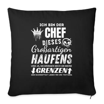 Chef dieses Legendären Haufens Chef Geschenke - Housse de coussin décorative 45 x 45 cm - noir - Devant