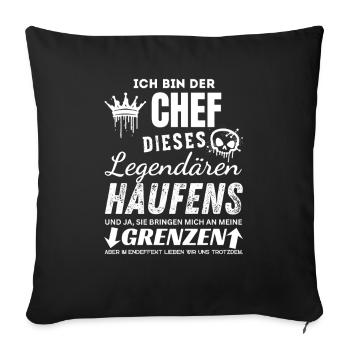Chef dieses Legendären Haufens Chef Geschenke - Housse de coussin décorative 45 x 45 cm - noir - Devant