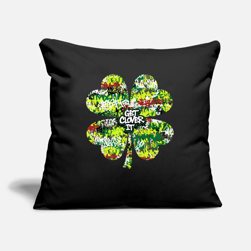 Graffiti Shamrock Housse de coussin décorative 45 x 45 cm