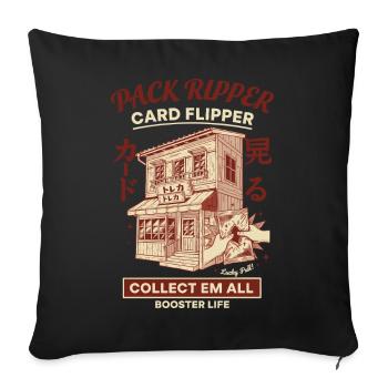 Pack Ripper Card Flipper Collect Em All Booster - Sofakissenbezug 45 x 45 cm - Schwarz - Vorne