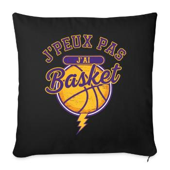 I can't I have Basketball - Sofa pillowcase 17,3'' x 17,3'' (45 x 45 cm) - black - Front