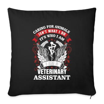 veterinary assistant - Sofa pillowcase 17,3'' x 17,3'' (45 x 45 cm) - black - Front