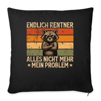 Retraite 2026 Gift Man Retraite Retraité Drôle - Housse de coussin décorative 45 x 45 cm - noir - Devant