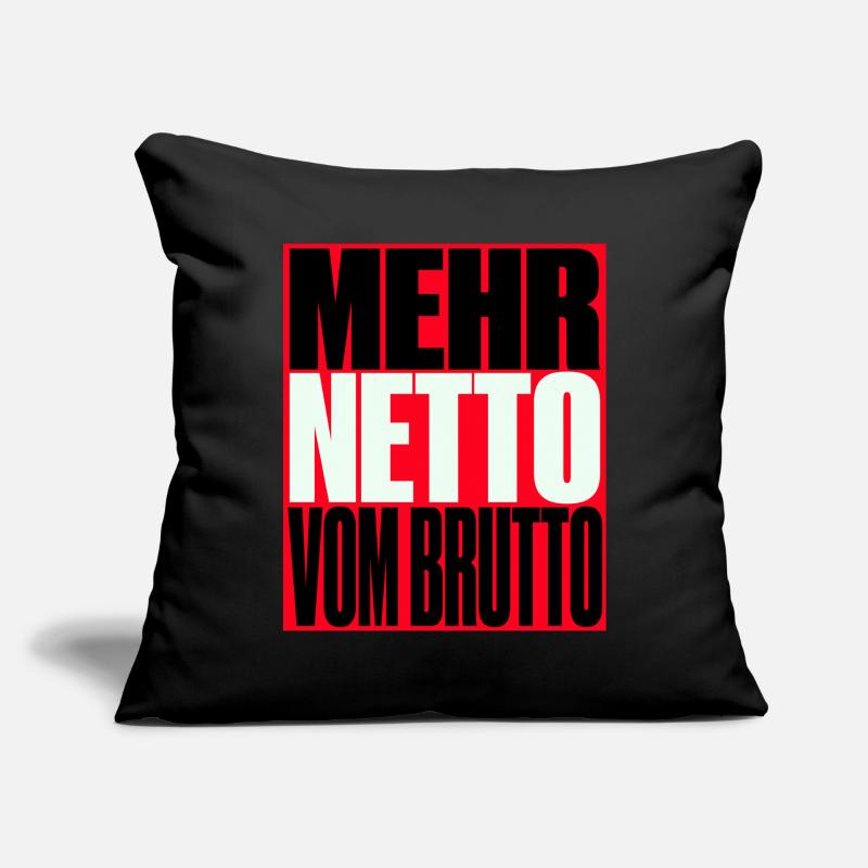 Plus de revenus nets à partir des chiffres bruts Housse de coussin décorative 45 x 45 cm