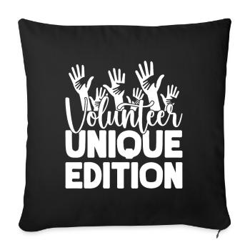 Social Worker Quote Unique Edition Social - Sofa pillowcase 17,3'' x 17,3'' (45 x 45 cm) - black - Front