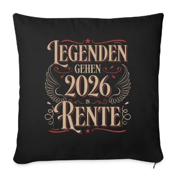Retrait de retrait 2026 Pension Gift Man Retraite Drôle - Housse de coussin décorative 45 x 45 cm - noir - Devant