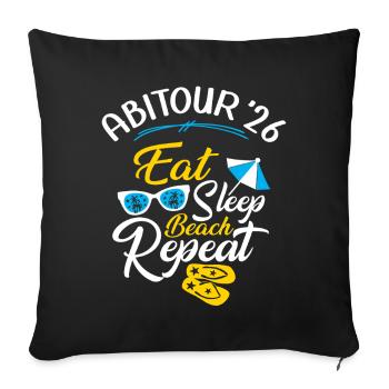 Abitur Tour 2026 Abitur Trip Célébration de la fête de l’Abitur - Housse de coussin décorative 45 x 45 cm - noir - Devant