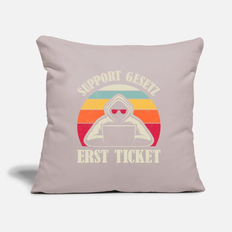 Computer Science Coder SUPPORT GESETZ ERST TICKET Sofakissenbezug 45 x 45 cm