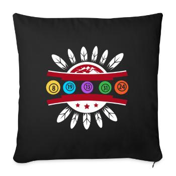 Bingo Bingo Amérindien - Housse de coussin décorative 45 x 45 cm - noir - Devant