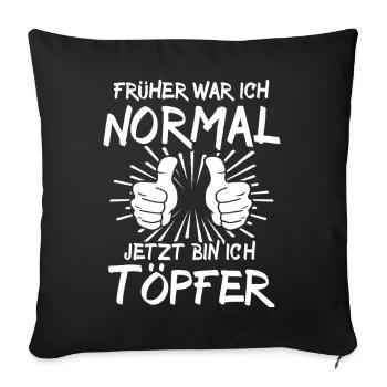 potier - Housse de coussin décorative 45 x 45 cm - noir - Devant