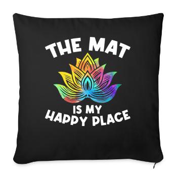 Yoga Meditation Training Yoga Lover Yoga Class - Sofa pillowcase 17,3'' x 17,3'' (45 x 45 cm) - black - Front