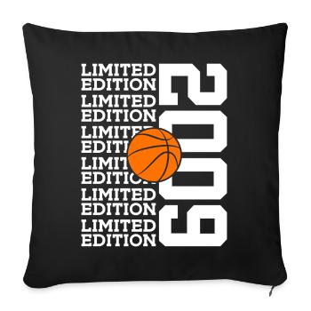 LIMITED EDITION 2009 BASKETBALL 17TH BIRTHDAY - Sofa pillowcase 17,3'' x 17,3'' (45 x 45 cm) - black - Front