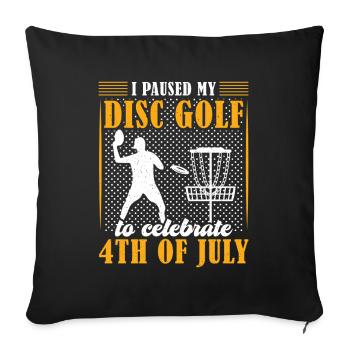 Disc Golf Gifts Disc Golf - Sofa pillowcase 17,3'' x 17,3'' (45 x 45 cm) - black - Front