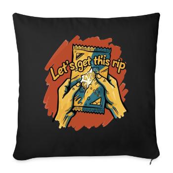 Lets Get This Rip Trading Card Booster Pack - Sofa pillowcase 17,3'' x 17,3'' (45 x 45 cm) - black - Front
