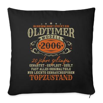 Vintage Car Year 2006 Vintage Birthday Gift - Sofa pillowcase 17,3'' x 17,3'' (45 x 45 cm) - black - Front