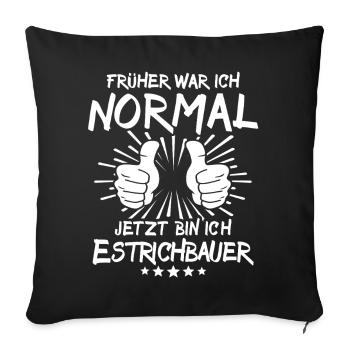 Screed builder - Sofa pillowcase 17,3'' x 17,3'' (45 x 45 cm) - black - Front