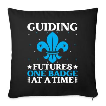 Chef des Girl Scouts Guides Futures Scouts - Housse de coussin décorative 45 x 45 cm - noir - Devant