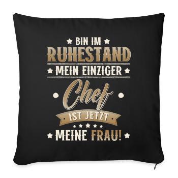 Pension Gift Man Pensioner Retirement 2026 Funny - Sofa pillowcase 17,3'' x 17,3'' (45 x 45 cm) - black - Front