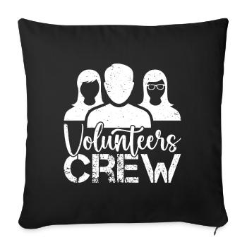 Volunteer Gifts Crew Volunteer - Sofa pillowcase 17,3'' x 17,3'' (45 x 45 cm) - black - Front