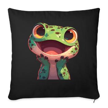 Lizards Lizard - Sofa pillowcase 17,3'' x 17,3'' (45 x 45 cm) - black - Front