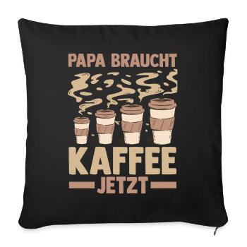 Coffee Father Father's Day Dad - Sofa pillowcase 17,3'' x 17,3'' (45 x 45 cm) - black - Front
