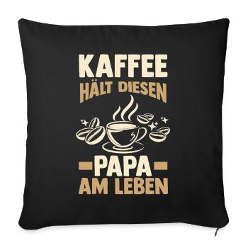Coffee Father Father's Day Dad - Sofa pillowcase 17,3'' x 17,3'' (45 x 45 cm) - black - Front