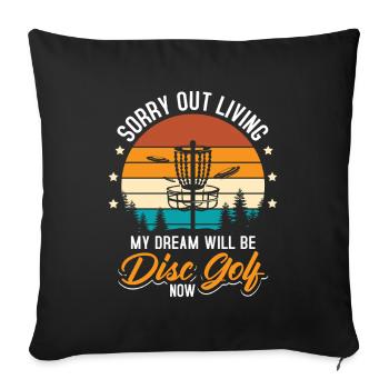 Disc Golf Gifts Disc Golf - Sofa pillowcase 17,3'' x 17,3'' (45 x 45 cm) - black - Front