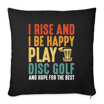 Disc Golf Gifts Disc Golf - Sofa pillowcase 17,3'' x 17,3'' (45 x 45 cm) - black - Front