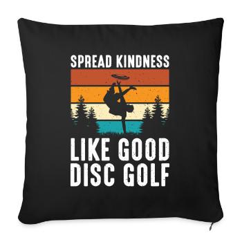Disc Golf Gifts Disc Golf - Sofa pillowcase 17,3'' x 17,3'' (45 x 45 cm) - black - Front
