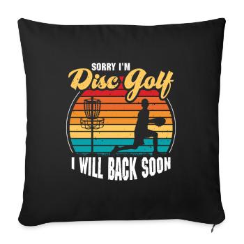 Cadeaux de disc golf Disc Golf - Housse de coussin décorative 45 x 45 cm - noir - Devant