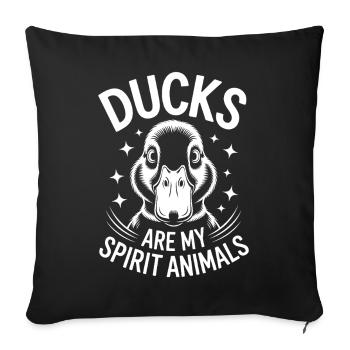 Dits de canard Canard Cadeau Drôle de Canard - Housse de coussin décorative 45 x 45 cm - noir - Devant