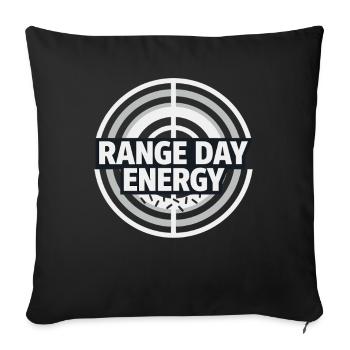 Shooting range at the shooting range, shooting exercises at the - Sofa pillowcase 17,3'' x 17,3'' (45 x 45 cm) - black - Front