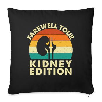 Tournée d’adieu Greffe Édition Rein - Housse de coussin décorative 45 x 45 cm - noir - Devant