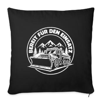 Winter service READY FOR USE Fun - Sofa pillowcase 17,3'' x 17,3'' (45 x 45 cm) - black - Front