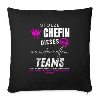 Stolze Chefin wundervolles Team Chefin Geschenke - Sofa pillowcase 17,3'' x 17,3'' (45 x 45 cm) - black - Front