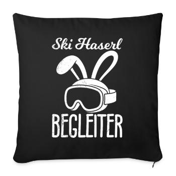 Apres APRES-SKI HASEN BETREUER LUSTIG - Sofakissenbezug 45 x 45 cm - Schwarz - Vorne