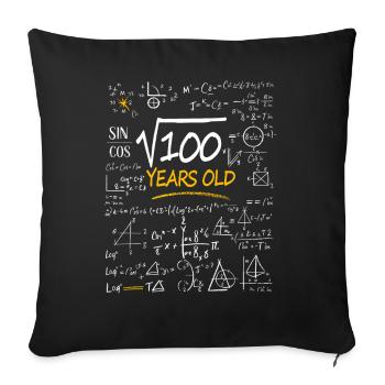 10 Years Birthday Math Formulas Funny - Sofa pillowcase 17,3'' x 17,3'' (45 x 45 cm) - black - Front