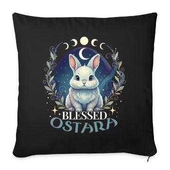 Happy Easter Ostara Rabbit - Sofa pillowcase 17,3'' x 17,3'' (45 x 45 cm) - black - Front